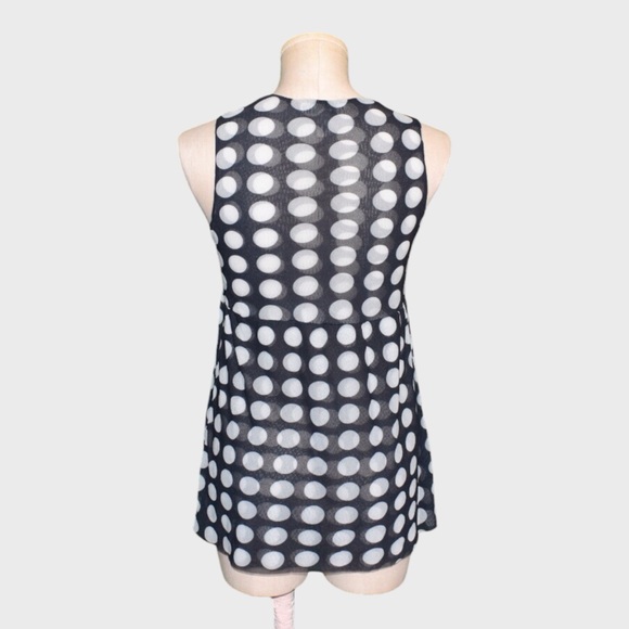 WHBM Dotted Surplice Mesh Top - Picture 3 of 5